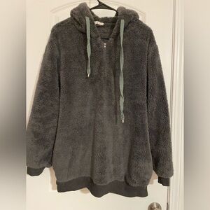 💜 Goodnight Macaroon oversized fuzzy hooded sweater